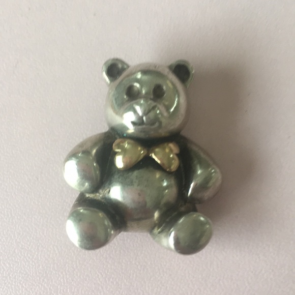 Sterling Silver .925 Teddy Bear Pin Brooch - Picture 6 of 6